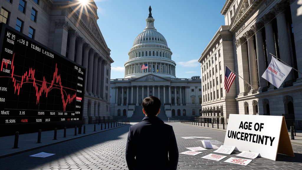 2025년 11월 8일 미국 증시 마감: 셧다운, AI 거품, 연준 불확실성 심층 분석 5 ⚠️ 정부 셧다운과 연준 정책 불확실성의 그림자