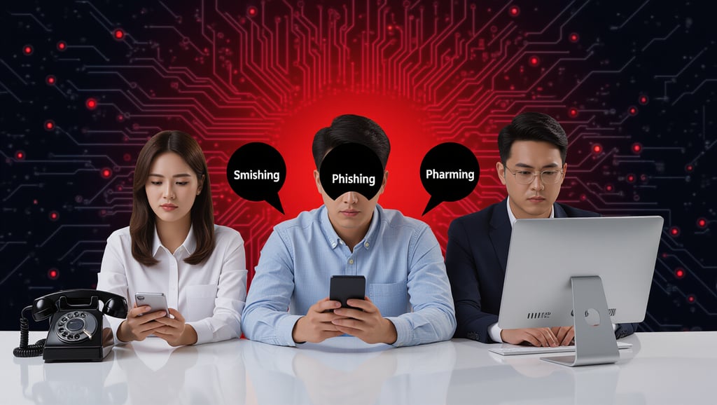 📋 스미싱, 피싱, 파밍: 핵심 유형과 정의